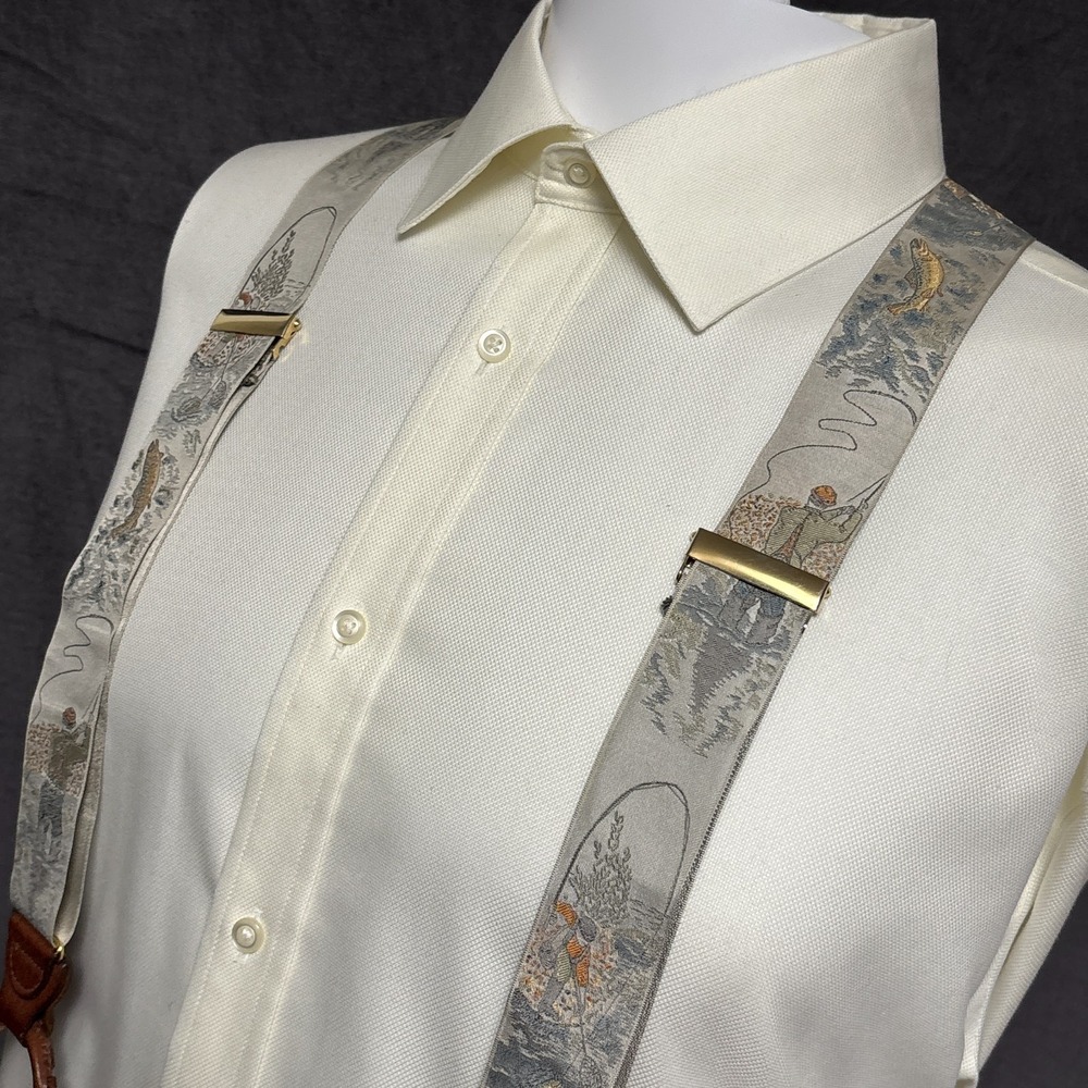 Vintage Trafalgar Suspenders Limited Edition Fly Fishing Trout England Braces